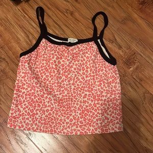 Brandy Melville pink cheetah top RARE